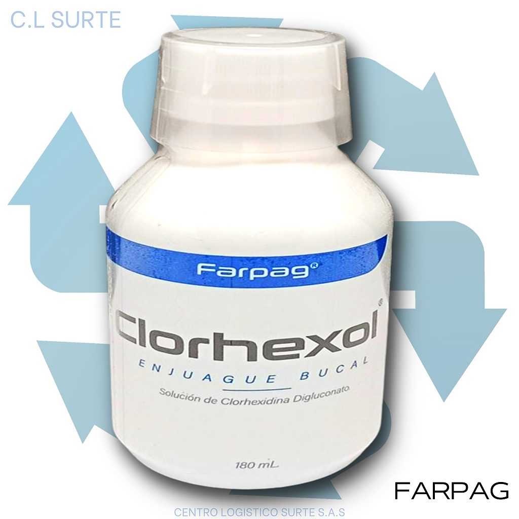 CLORHEXOL ENJUAGUE BUCAL SOLUCION FCO X 180 ML FARPAG + IVA
