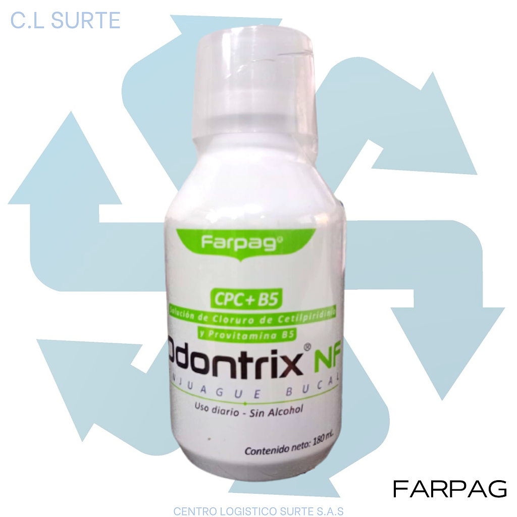 ODONTRIX ENJ BUCAL X 180 ML CLOR DE CETILP Y PROVITAM B5 FARPAG + IVA