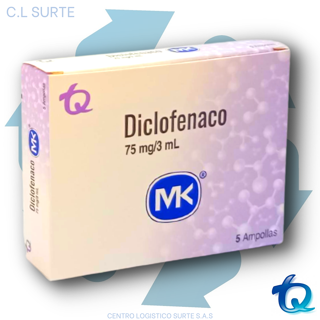 DICLOFENACO 75 MG X 5 AMP MK TQ