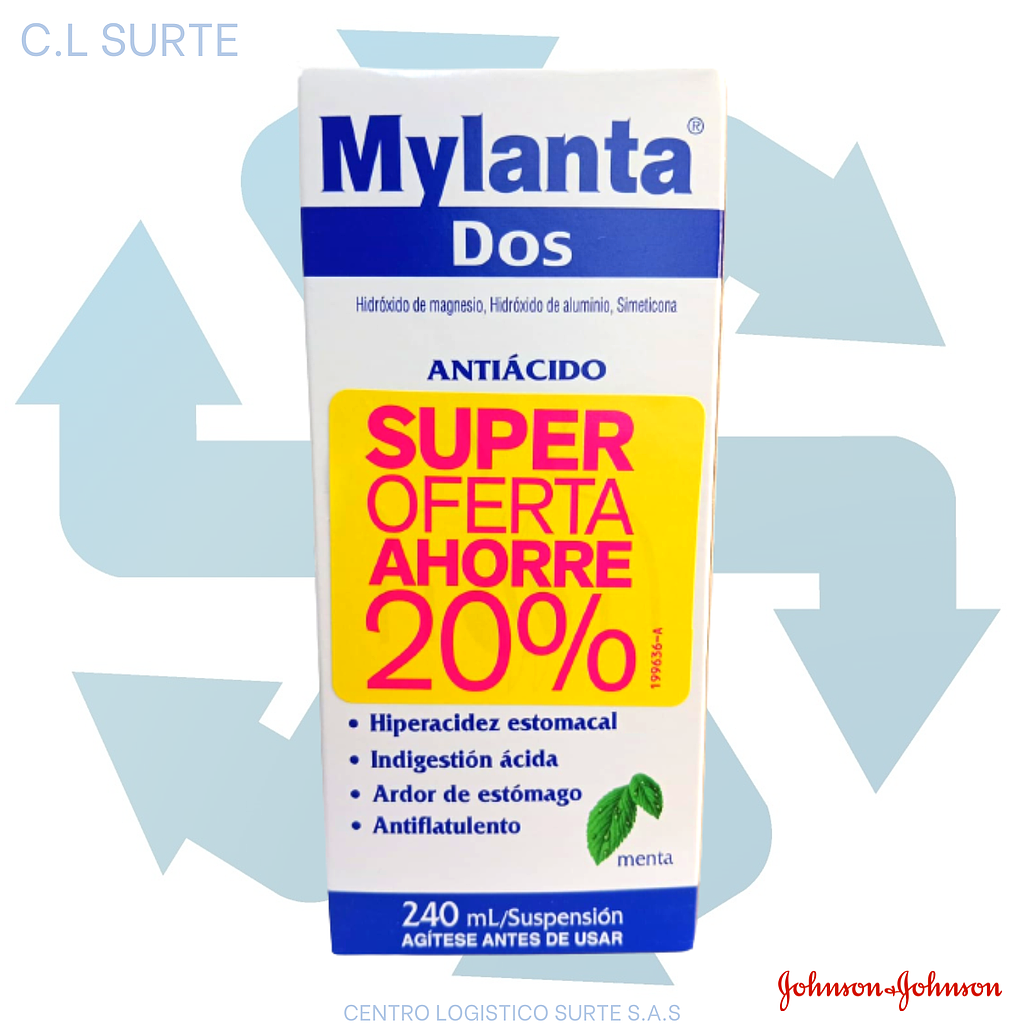 MYLANTA DOS LIQ X 240 ML MENTA OFERTA 20 % (24) JJ