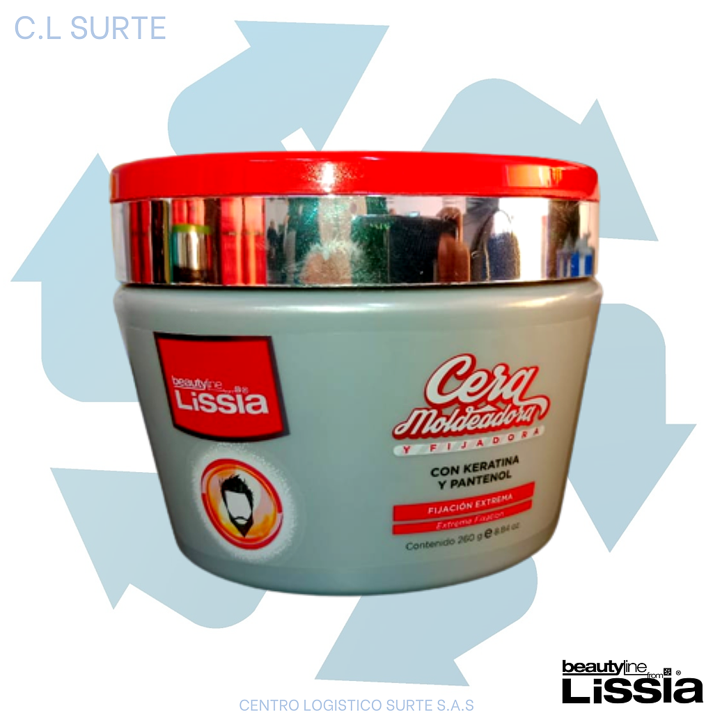 LISSIA CERA MOLDEADORA X 260 GR CON KERATINA Y PANTENOL  + IVA