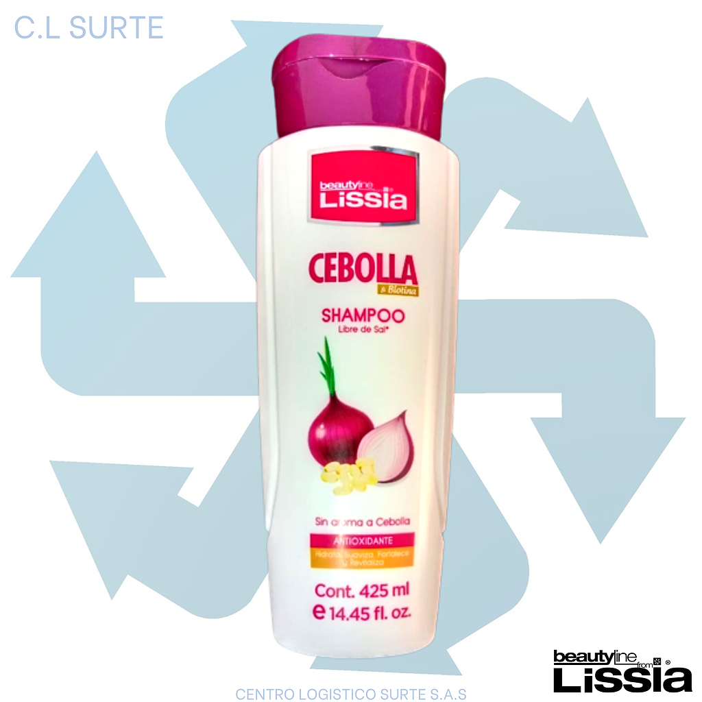LISSIA CHAMPU X 425 CEBOLLA Y BIOTINA ANTIOXIDANTE  + IVA