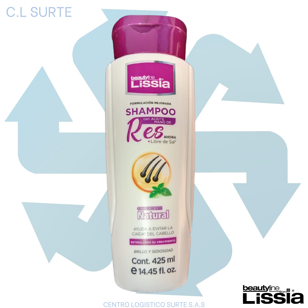 LISSIA CHAMPU X 425 CON ACEITE MANO DE RES ANTI CAIDA + IVA