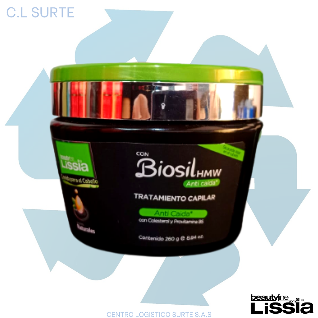 LISSIA TRATAMIENTO CAPILAR X 260 GR CON BIOSIL HMW ANTI CAIDA + IVA