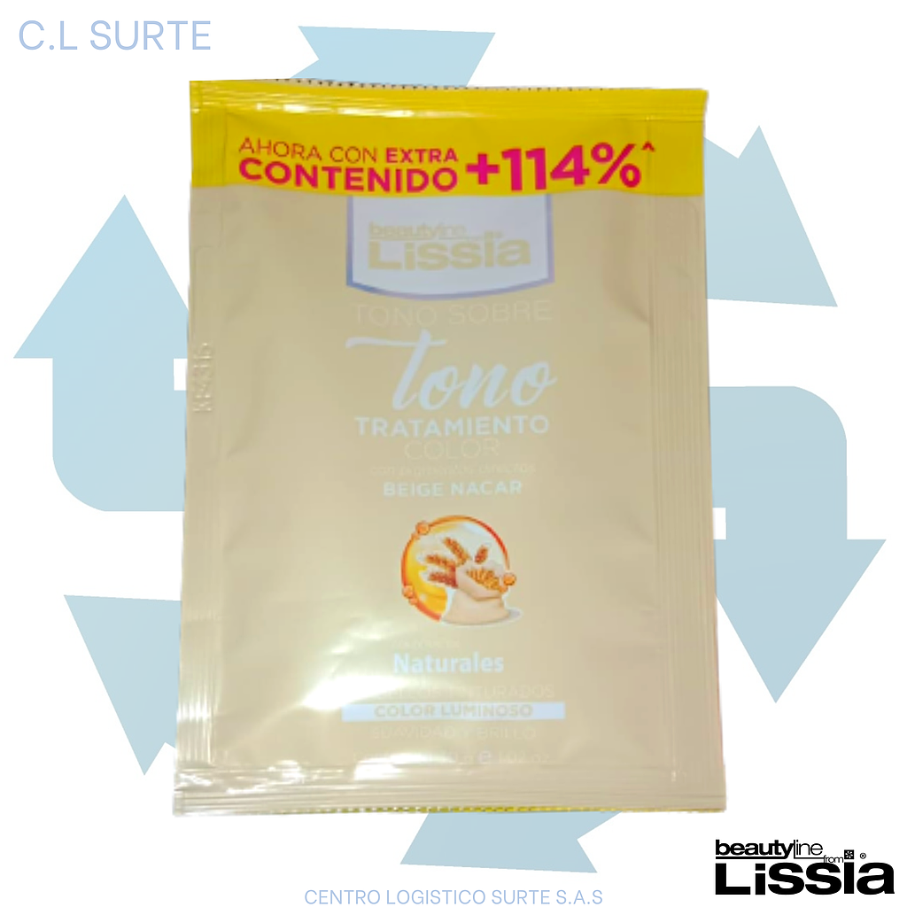 LISSIA TRATAMIENTO COLOR SOBRE X 30 GR BEIGE NACAR + IVA