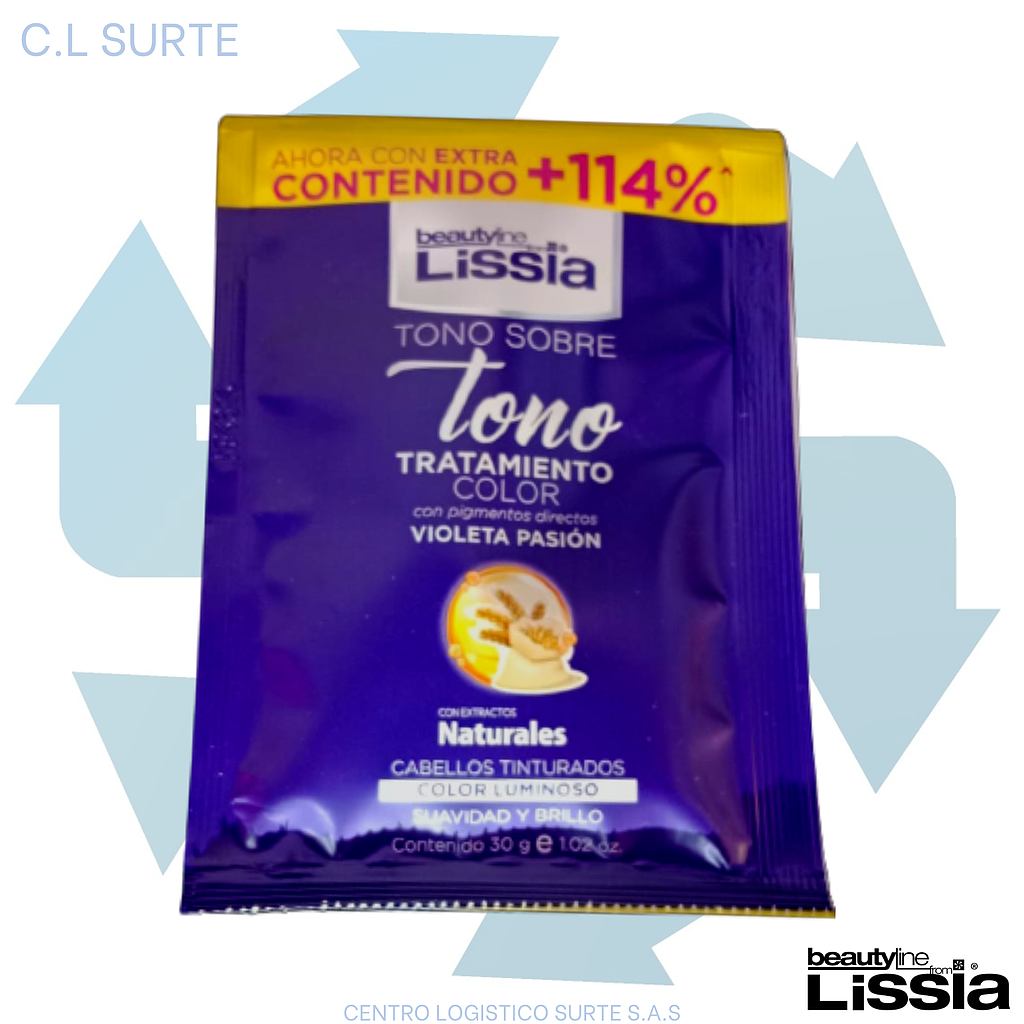 LISSIA TRATAMIENTO COLOR SOBRE X 30 GR VIOLETA PASION + IVA